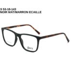 1415 C2 NOIR MAT/MARRON ECAILLE 53-18-143 GLAZA