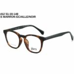 1412 C5 MARRON ECAILLE/NOIR 51-19-148 Glaza TR90 Branche flexible