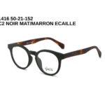 1416 C2 NOIR MAT/MARRON ECAILLE 50-21-152 Glaza TR90 Branche flexible