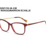 DN1023 C5 ROUGE/MARRON ECAILLE 53-16-138 DONNA + ETUI
