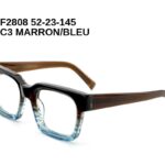 F2808 C3 MARRON/BLEU 52-23-145 Tom Jackman Acétate + Etui
