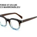 F2810 C3 MARRON/BLEU 47-23-145 Tom Jackman Acétate + Etui