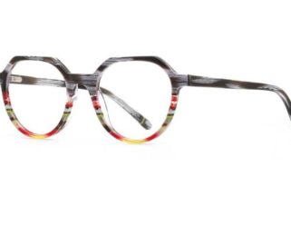 A01093 C1 49-19-140 GRIS ECAILLE  DONNA ACETATE + Etui