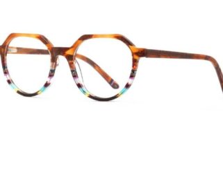 A01093 C3 49-19-140 ORANGE ECAILLE  DONNA ACETATE + Etui