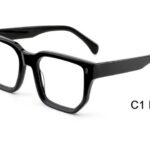 F2817 C1 55-21-150 NOIR  TOM JACKMAN ACETATE + Etui