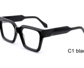 F2835 C1 53-22-142 NOIR  TOM JACKMAN ACETATE + Etui