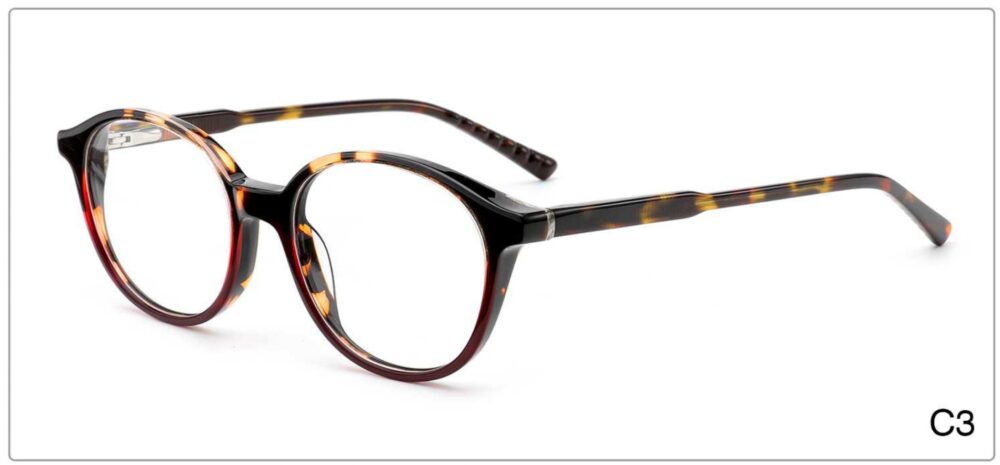 J852E05 C3 46-17-130 ECAILLE ROUGE NOIR WIKIBOOM ACETATE + Etui