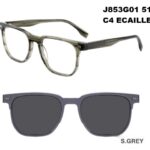 J853G01 C4 51-19-140 ECAILLE GRIS  SUNECLIPSE ACETATE + Etui
