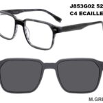 J853G02 C4 52-19-140 ECAILLE GRIS  SUNECLIPSE ACETATE + Etui