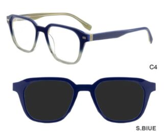 J853G03 C4 50-20-140 BLEU  SUNECLIPSE ACETATE + Etui