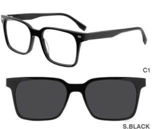 J853G04 C1 52-18-140 NOIR  SUNECLIPSE ACETATE + Etui