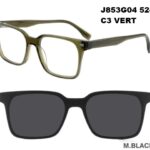 J853G04 C3 52-18-140 VERT  SUNECLIPSE ACETATE + Etui