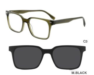 J853G04 C3 52-18-140 VERT  SUNECLIPSE ACETATE + Etui