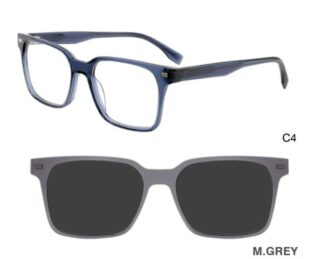 J853G04 C4 52-18-140 BLEU  SUNECLIPSE ACETATE + Etui