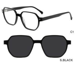 J853G05 C1 51-17-140 NOIR  SUNECLIPSE ACETATE + Etui