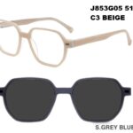 J853G05 C3 51-17-140 BEIGE  SUNECLIPSE ACETATE + Etui