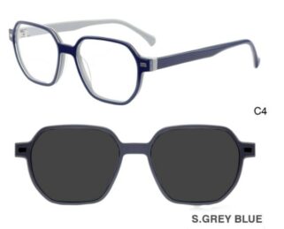 J853G05 C4 51-17-140 BLEU  SUNECLIPSE ACETATE + Etui