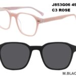 J853G06 C3 49-20-140 ROSE  SUNECLIPSE ACETATE + Etui