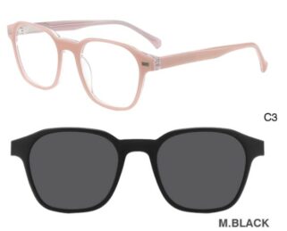 J853G06 C3 49-20-140 ROSE  SUNECLIPSE ACETATE + Etui