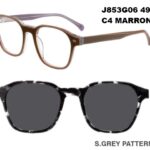 J853G06 C4 49-20-140 MARRON  SUNECLIPSE ACETATE + Etui