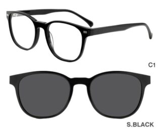 J853G07 C1 51-19-140 NOIR  SUNECLIPSE ACETATE + Etui