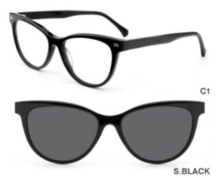 J853G08 C1 53-16-140 NOIR  SUNECLIPSE ACETATE + Etui