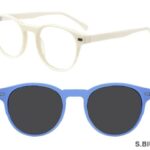 J853G09 C3 48-21-140 BLANC  SUNECLIPSE ACETATE + Etui