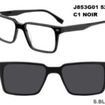 J853G10 C1 52-18-140 NOIR  SUNECLIPSE ACETATE + Etui