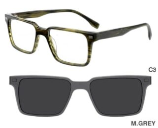 J853G10 C3 52-18-140 ECAILLE VERT  SUNECLIPSE ACETATE + Etui