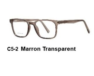 1321 C5-2 Marron Transparent 52-19-146 Glaza TR90 Branche flexible