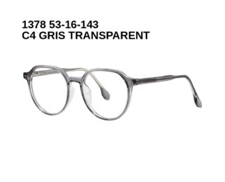 1378 C4 GRIS TRANSPARENT 53-16-143 Glaza Branches flexibles