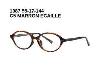 1387 C5 MARRON ECAILLE 55-17-144 Glaza Branches flexibles