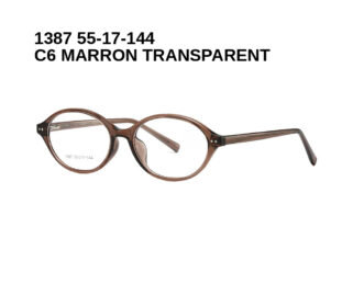 1387 C6 MARRON TRANSPARENT 55-17-144 Glaza Branches flexibles