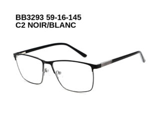 BB3293 C2 NOIR/BLANC 59-16-145 Bruno Botti + Etui