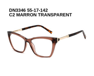 DN3346 C2 MARRON TRANSPARENT 55-17-142 Donna + Etui