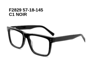 F2829 C1 NOIR 57-18-145 Tom Jackman Acétate + Etui