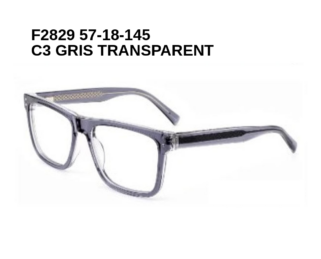 F2829 C3 GRIS TRANSPARENT 57-18-145 Tom Jackman Acétate + Etui