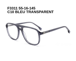 F3311 C10 BLEU TRANSPARENT 55-16-145 Tom Jackman Acétate + Etui