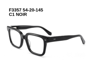 F3357 C1 NOIR 54-20-145 Tom Jackman Acétate + Etui