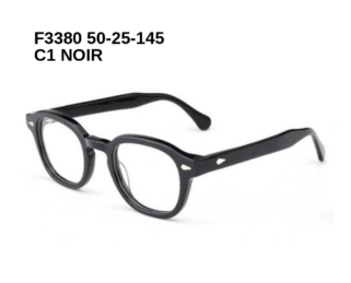 F3380 C1 NOIR 50-25-145 Tom Jackman Acétate + Etui