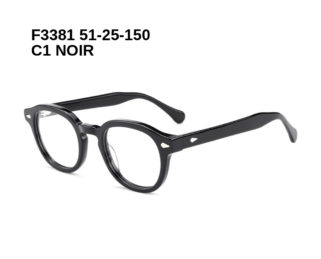 F3381 C1 NOIR 51-25-150 Tom Jackman Acétate + Etui